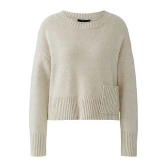 Oui Dames Trui 0094275 Beige