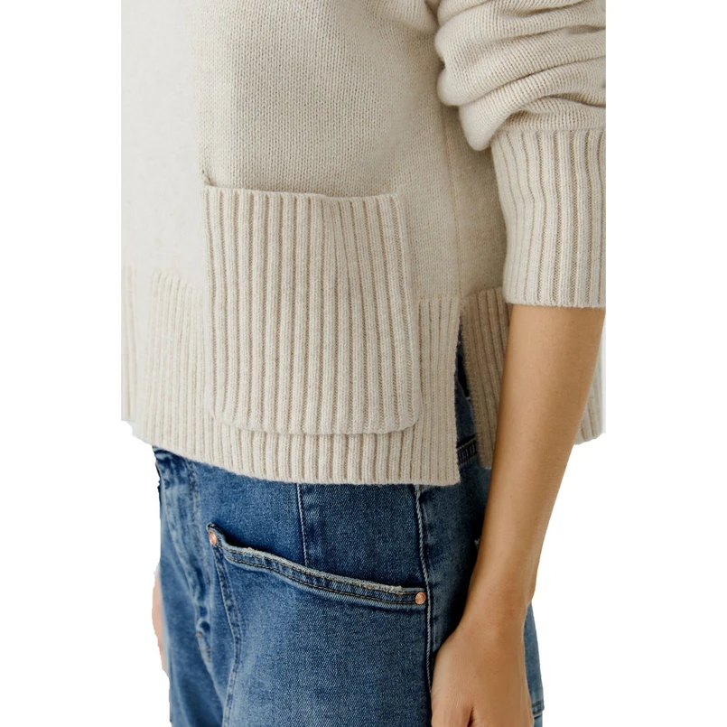 Oui Dames Trui 0094275 Beige