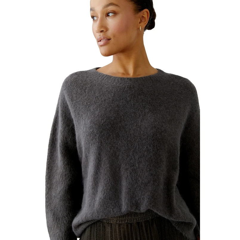 Oui Dames Trui 0094286 Bruin