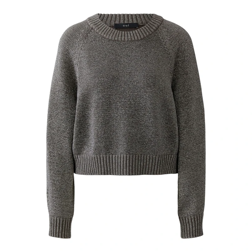Oui Dames Trui 0094298 Taupe