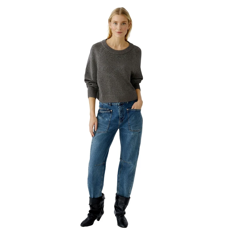 Oui Dames Trui 94298 Taupe