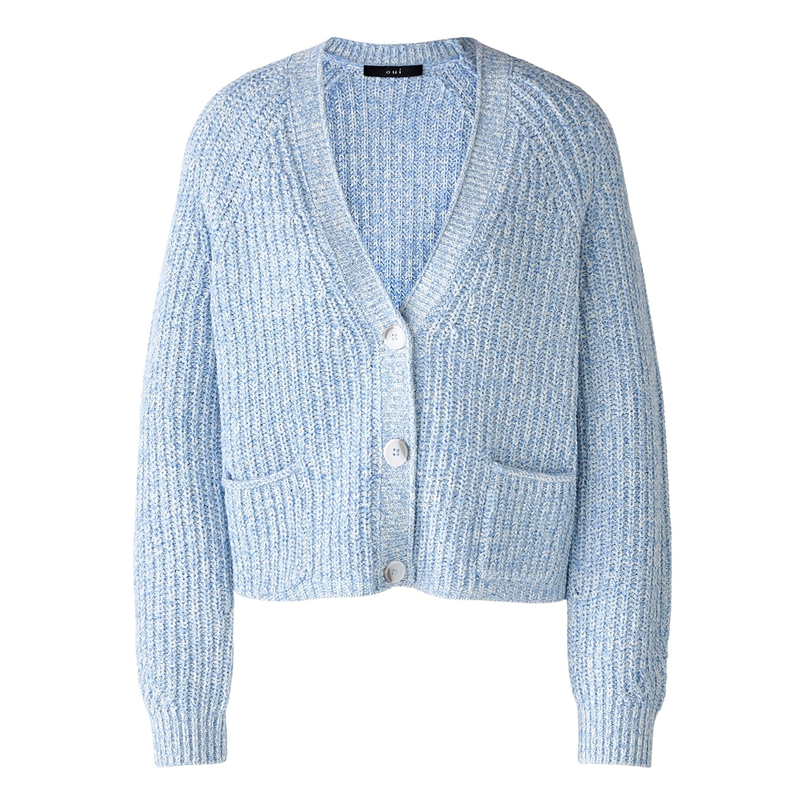 Oui Dames Vest 0088120 Bleu