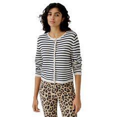 Oui Dames Vest 0091966 WIT DESSIN