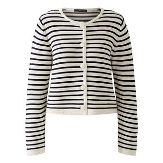 Oui Dames Vest 0091966 WIT DESSIN