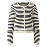 Oui Dames Vest 0091966 WIT DESSIN