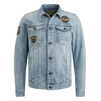 PME Legend Heren Jas Pdj2502701 Mid blue denim