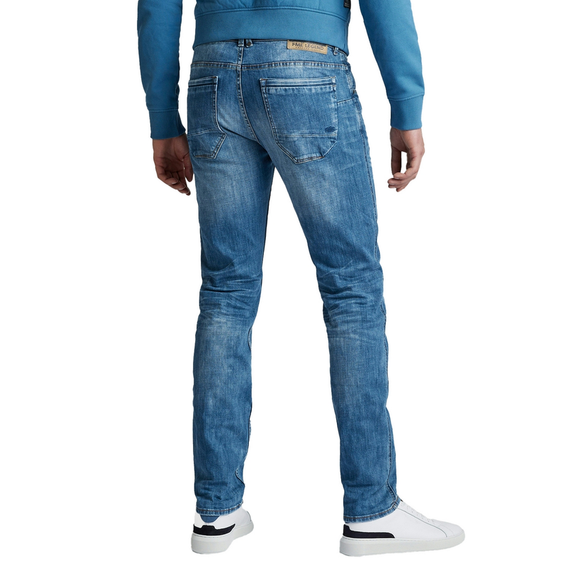 PME Legend Heren Jeans NIGHTFLIGHT STRETCH SLUB DENIM Mid blue denim