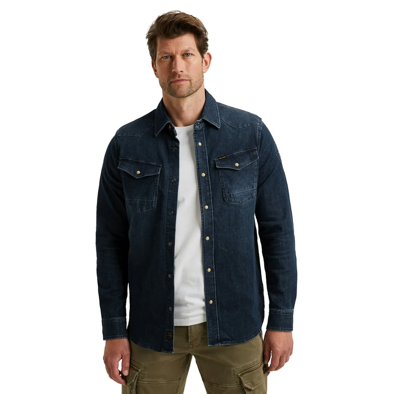 PME Legend Heren Overhemd PSD2508222 Black denim