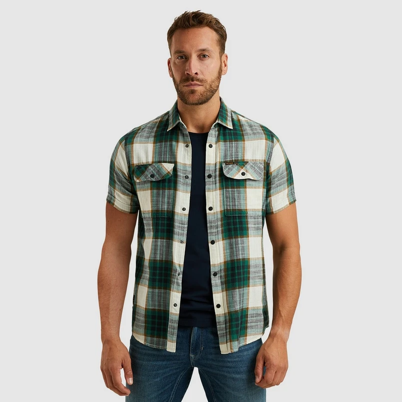 PME Legend Heren Overhemd Psis2503234 Groen