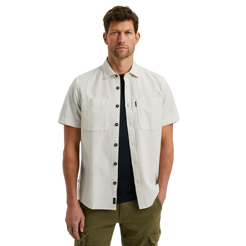 PME Legend Heren Overhemd Psis2503236 OFF-WHITE