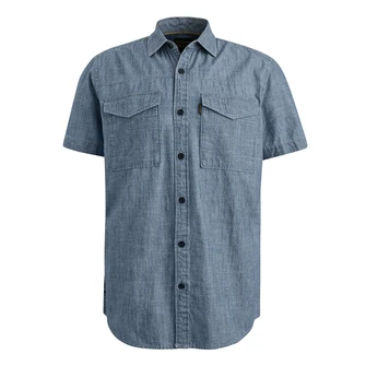PME Legend Heren Overhemd Psis2503237 Blauw dessin