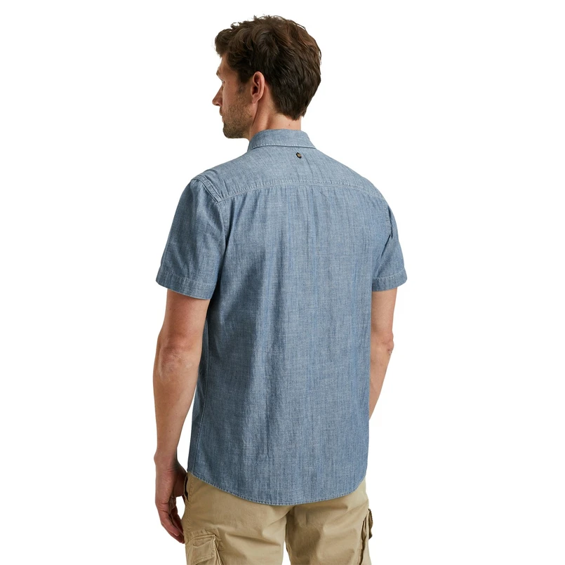 PME Legend Heren Overhemd Psis2503237 Blauw dessin