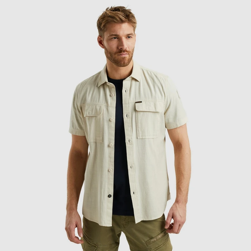 PME Legend Heren Overhemd Psis2503242 OFF-WHITE