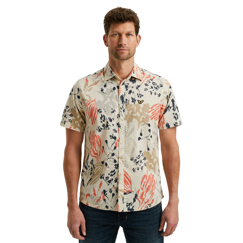 PME Legend Heren Overhemd Psis2504204 OFF-WHITE