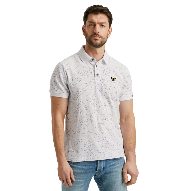 PME Legend Heren Polo Ppss2505859 WIT DESSIN