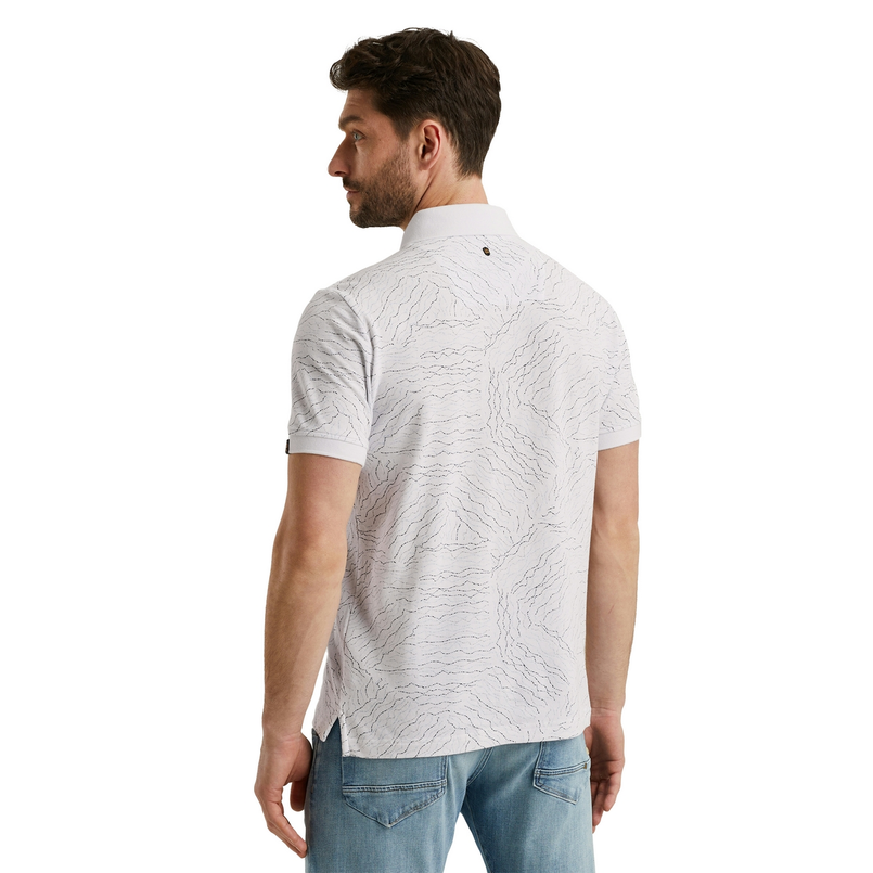 PME Legend Heren Polo Ppss2505859 WIT DESSIN
