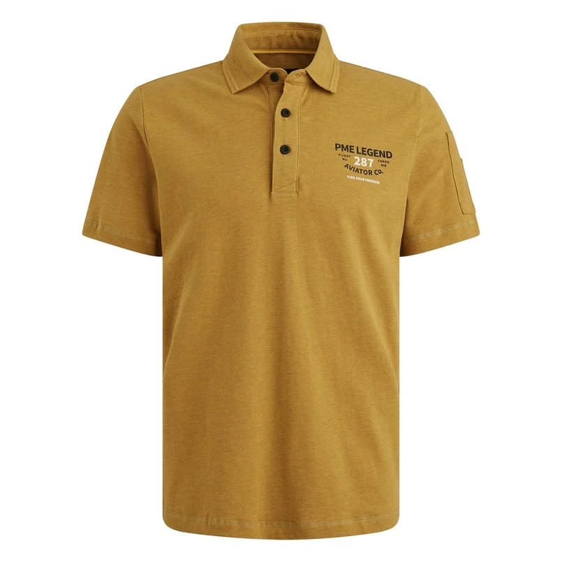 PME Legend Heren Polo Ppss2506889 Midden bruin