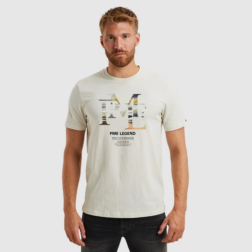 PME Legend Heren T-shirt Ptss2502551 OFF-WHITE