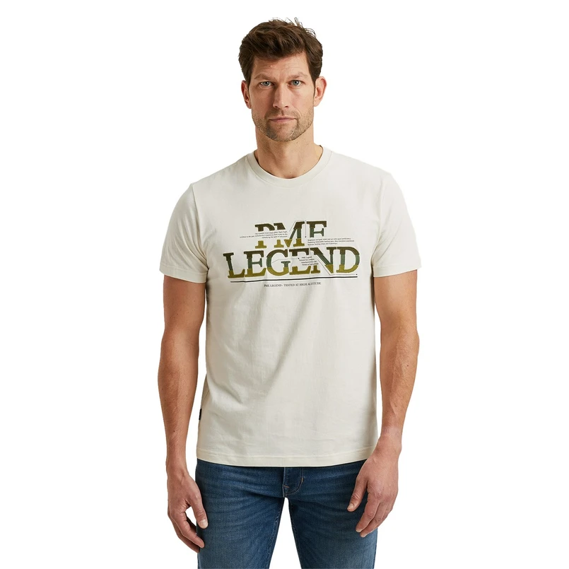 PME Legend Heren T-shirt Ptss2502553 OFF-WHITE