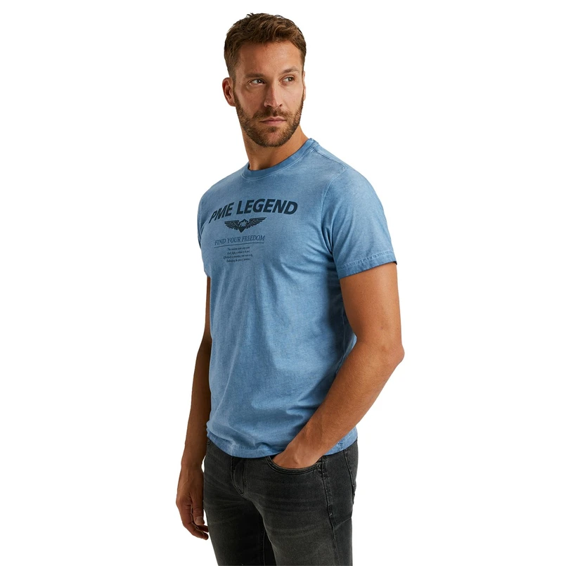 PME Legend Heren T-shirt Ptss2502555 Bleu