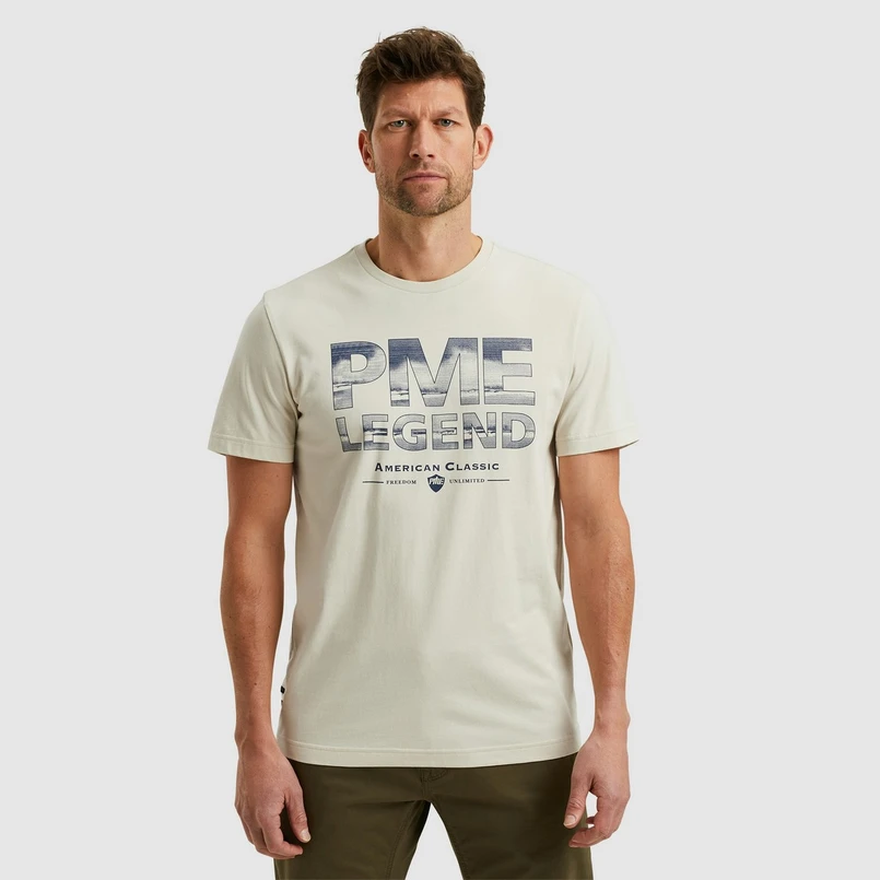 PME Legend Heren T-shirt Ptss2503562 OFF-WHITE