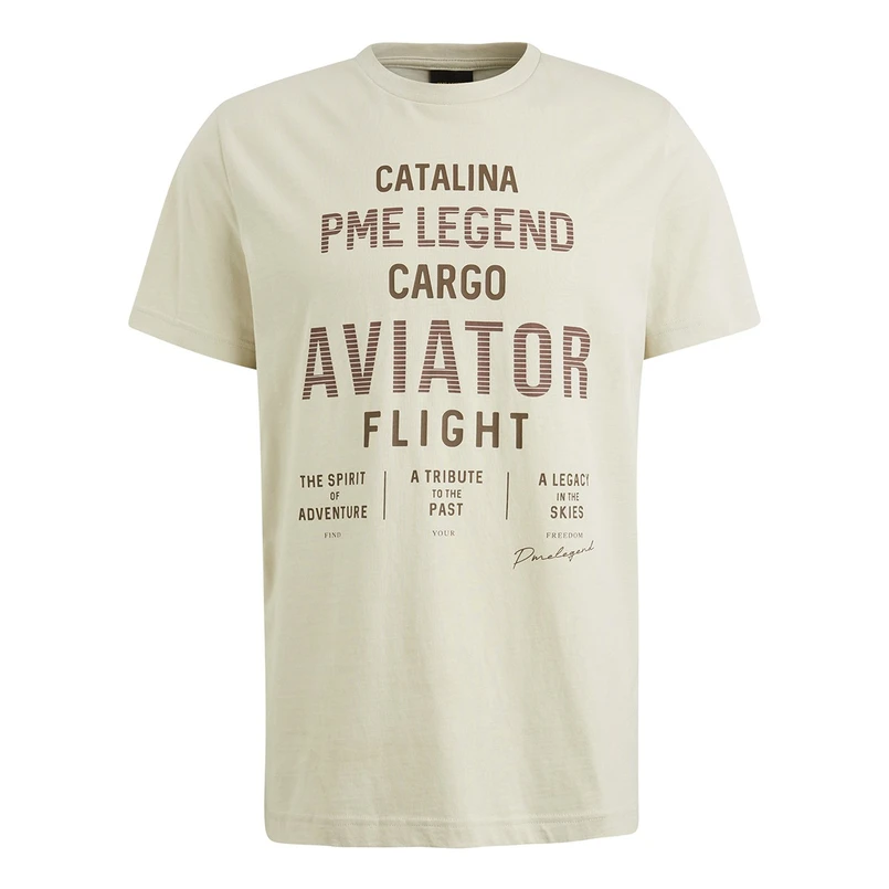 PME Legend Heren T-shirt Ptss2503564 OFF-WHITE