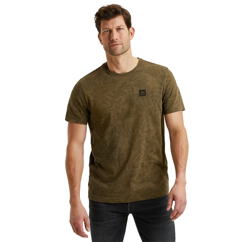 PME Legend Heren T-shirt Ptss2503567 Midden bruin