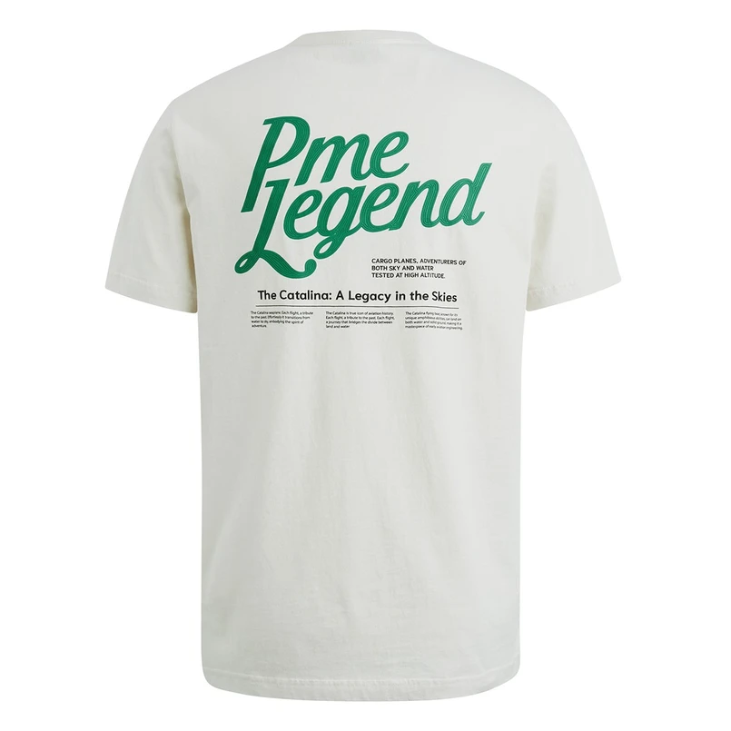 PME Legend Heren T-shirt Ptss2503569 OFF-WHITE