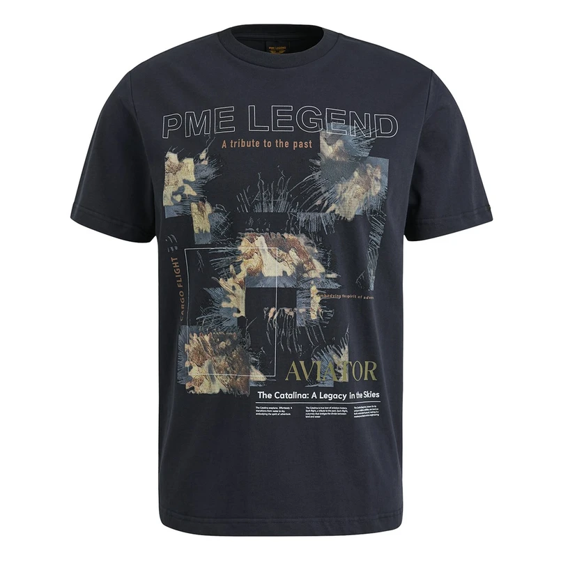 PME Legend Heren T-shirt Ptss2503570 Navy
