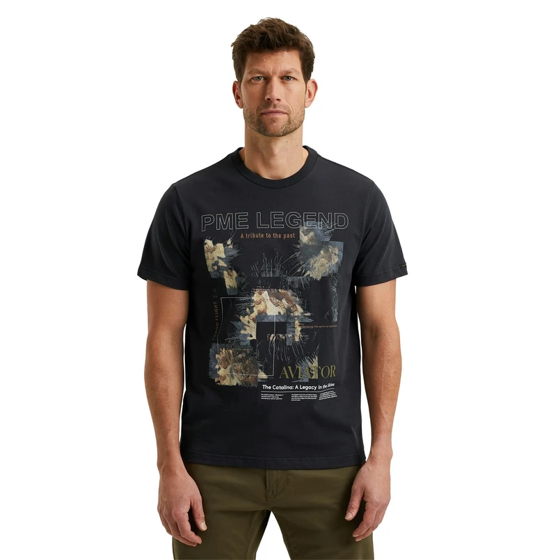 PME Legend Heren T-shirt Ptss2503570 Navy