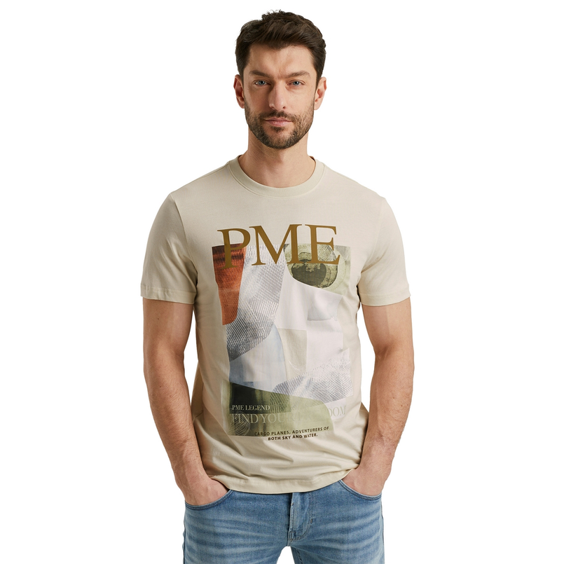 PME Legend Heren T-shirt Ptss2504587 OFF-WHITE