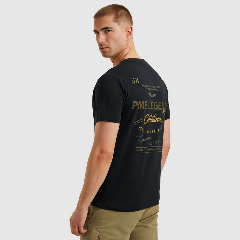 PME Legend Heren T-shirt Ptss2504589 Navy