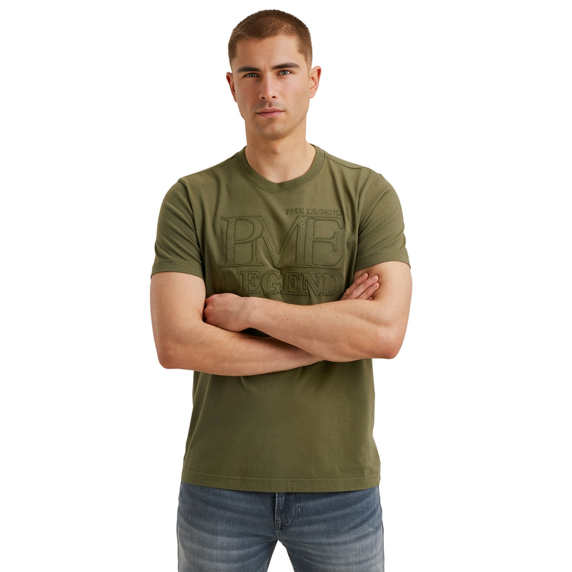 PME Legend Heren T-shirt Ptss2504592 Olijf