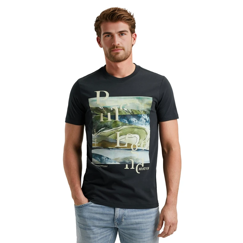 PME Legend Heren T-shirt Ptss2505572 Navy