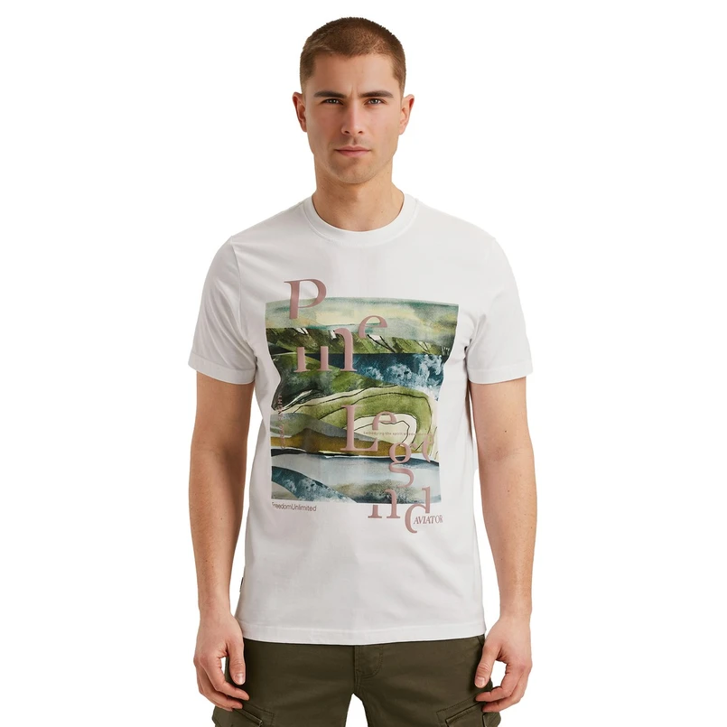 PME Legend Heren T-shirt Ptss2505572 WIT DESSIN