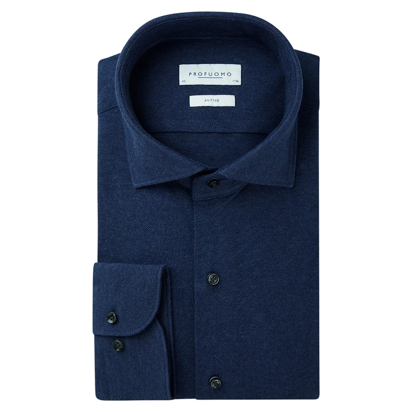 Profuomo Heren Overhemd Pp0h0a048 Navy