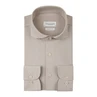 Profuomo Heren Overhemd Pp2h00008b Beige