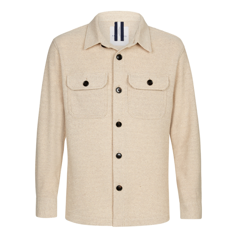 Profuomo Heren Overhemd Ppwf10017a Beige