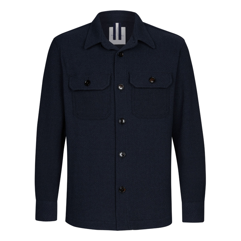 Profuomo Heren Overhemd Ppwf10026a Navy