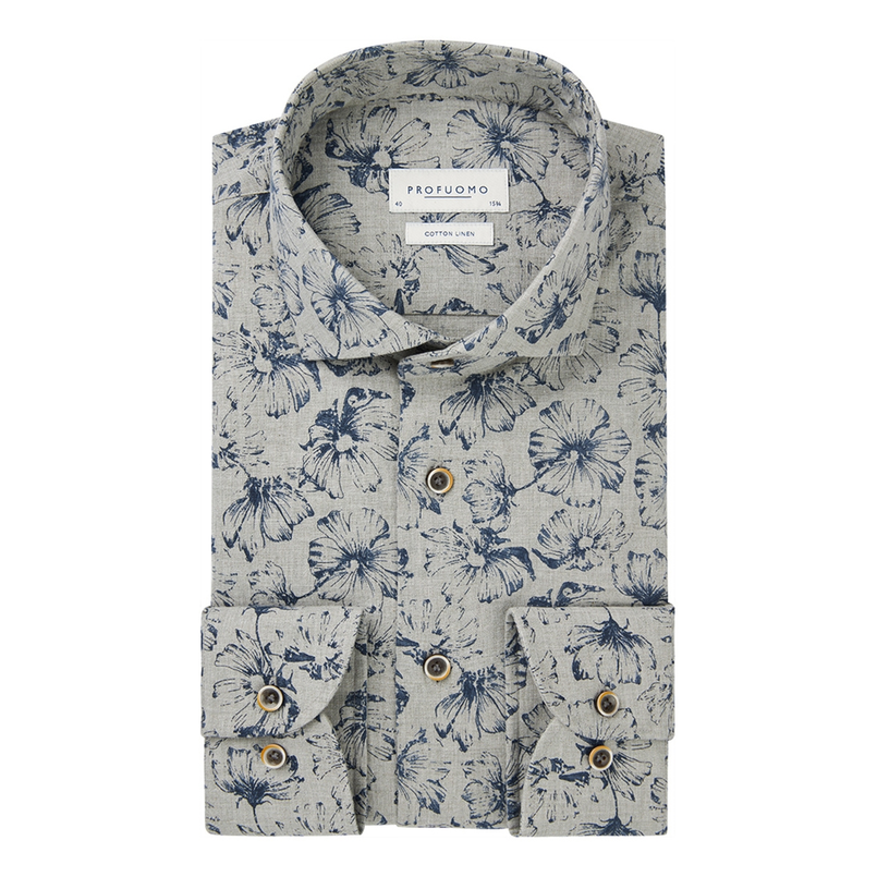 Profuomo Heren Overhemd Ppwh10013b Groen