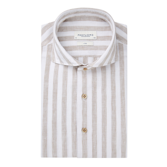 Profuomo Heren Overhemd Ppwh10021a Beige