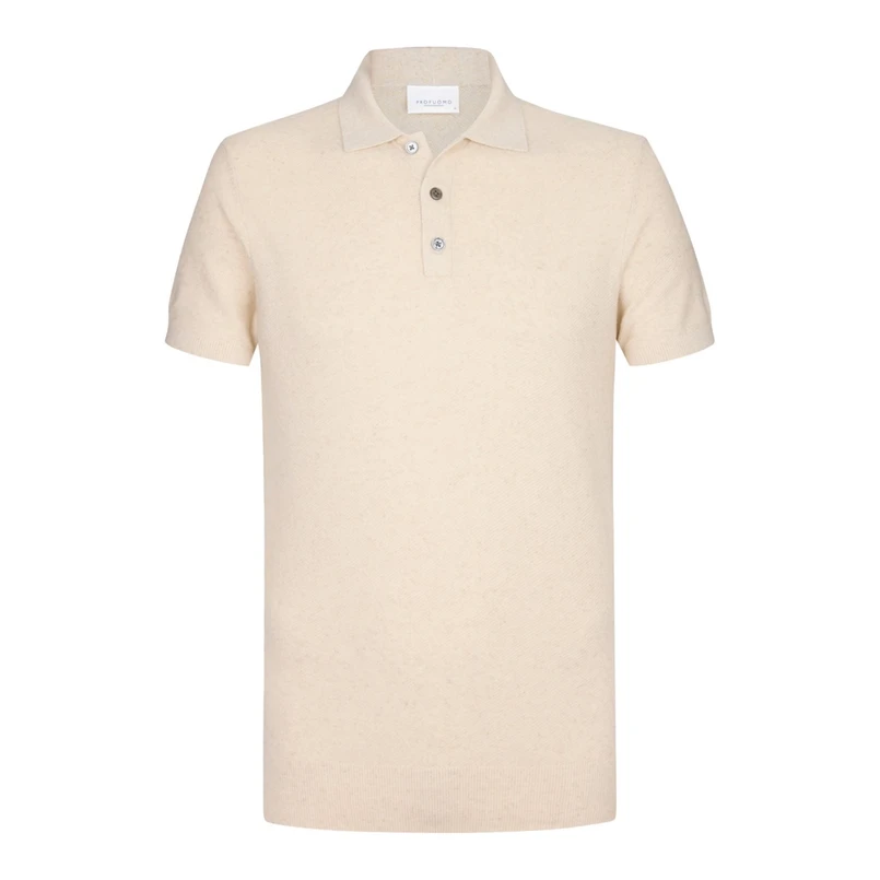 Profuomo Heren Polo Ppwd10003a Ecru