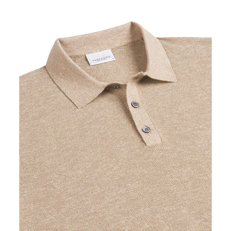 Profuomo Heren Polo Ppwd10005e Beige