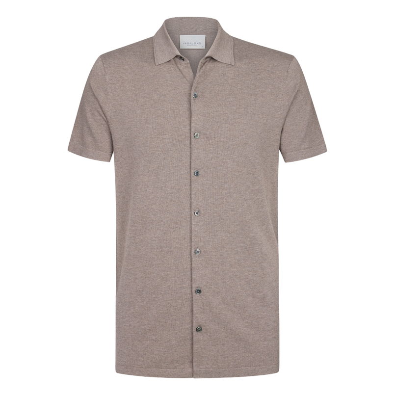 Profuomo Heren Polo Ppwd10017c Midden bruin