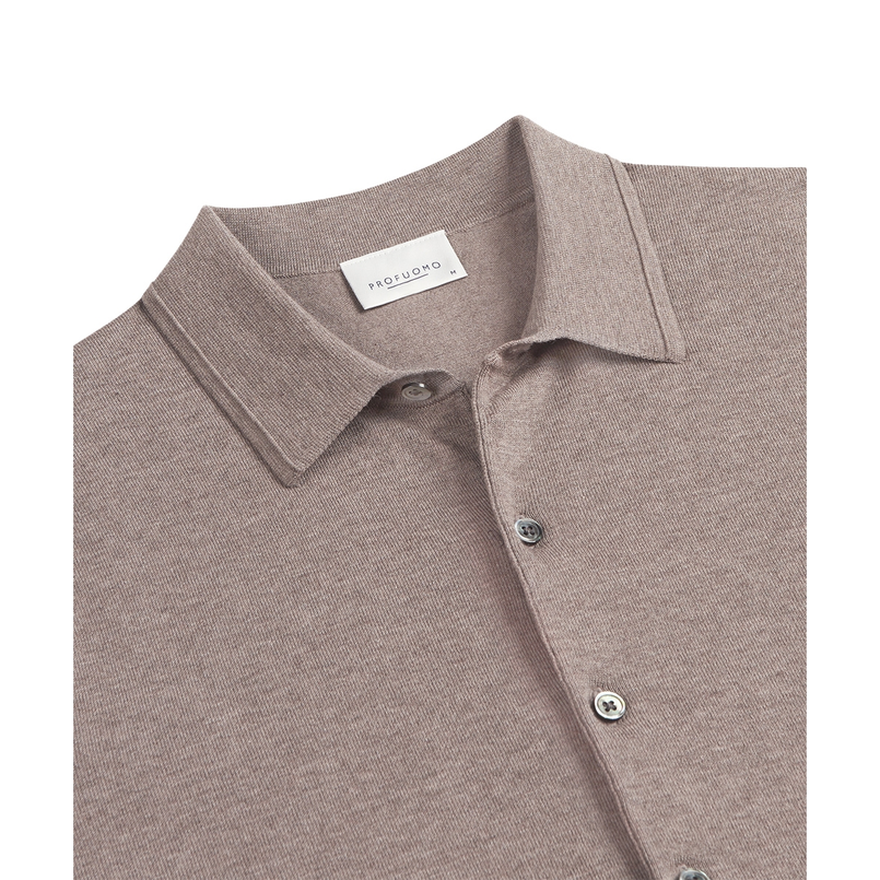 Profuomo Heren Polo Ppwd10017c Midden bruin