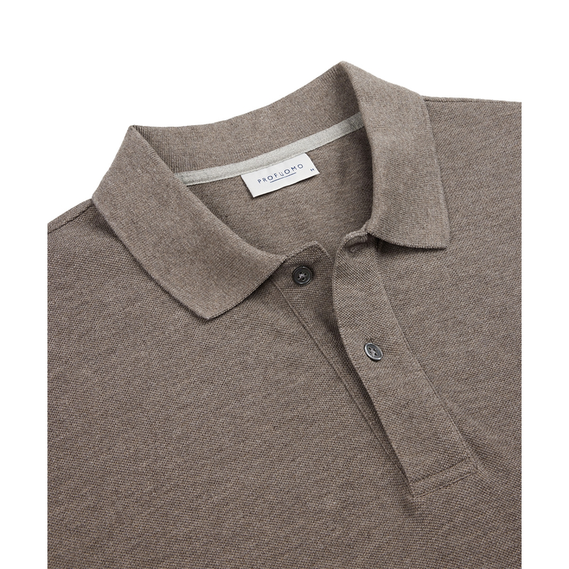 Profuomo Heren Polo Ppwd10019d Bruin