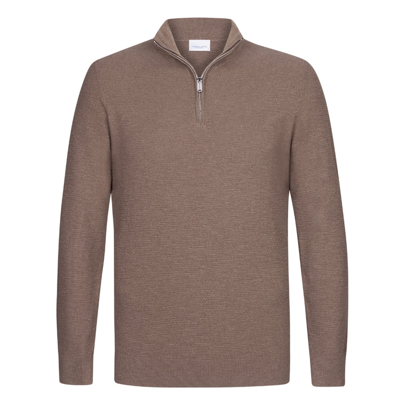 Profuomo Heren Zipper Ppwj10034a Midden bruin