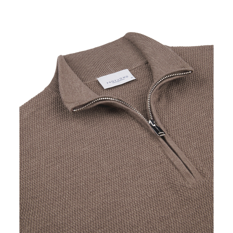Profuomo Heren Zipper Ppwj10034a Midden bruin