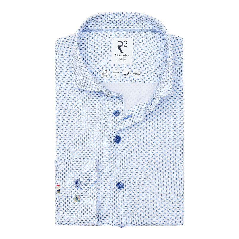 R2 Heren Overhemd 128.wsp.xls.045 Midden blauw