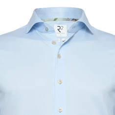 R2 Heren Overhemd 129.wspss.001 Midden blauw